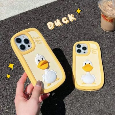 Ốp lưng silicone 3D vịt đáng yêu cho iPhone